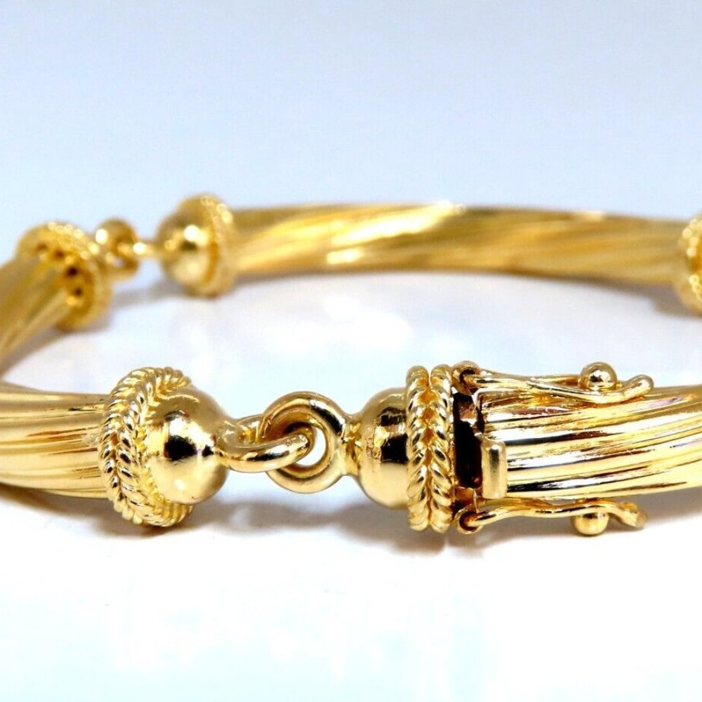 Byzantine Style Three Arched Bracelet 18kt 24.8 Grams 7 inch*